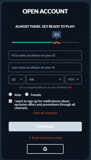 Casino betfair Login
